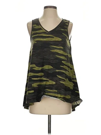 Pre-owned Lularoe Tank Top Green One Shoulder Neckline Tops