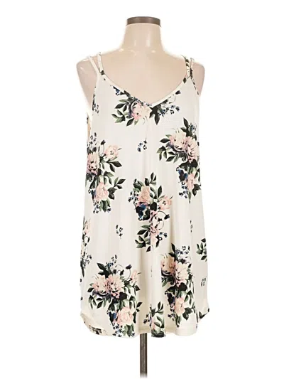 Pre-owned Lularoe Tank Top Ivory Strapless Neckline Tops In White