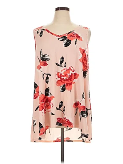 Pre-owned Lularoe Tank Top Pink One Shoulder Neckline Tops