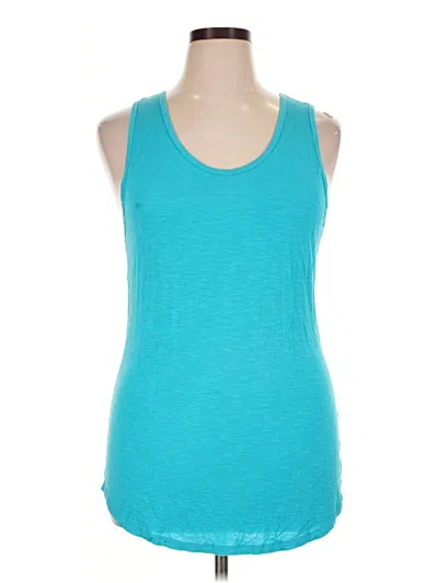 Pre-owned Lularoe Tank Top Teal Halter Neckline Tops