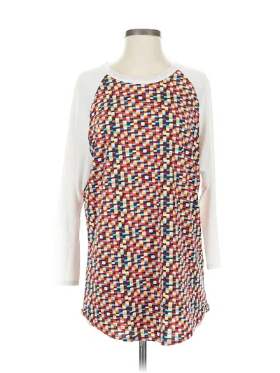 Pre-owned Lularoe Tank Top White Square Neckline Tops