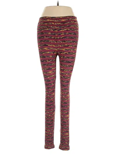 Pre-owned Lularoe Yoga Pants In Burgundy