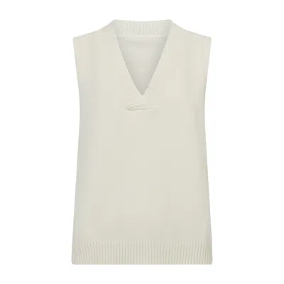 Lula-ru Women's Neutrals Vest Jumper - Cream In White