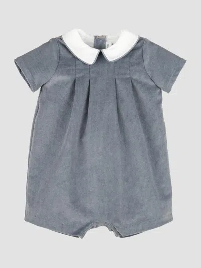Luli & Me Baby Boy's Cotton Corduroy Romper In Blue