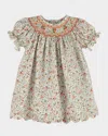 Luli & Me Girl's Autumn Glow Smocked Bishop Dress