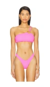 Luli Fama Asymmetric Ring Bikini Top