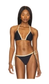 Luli Fama Braided Triangle Top In Black