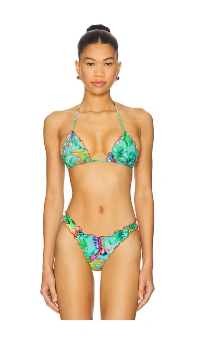Luli Fama Caribbean Fantasy Triangle Bikini Top