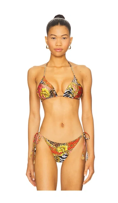 Luli Fama Chain Triangle Bikini Top