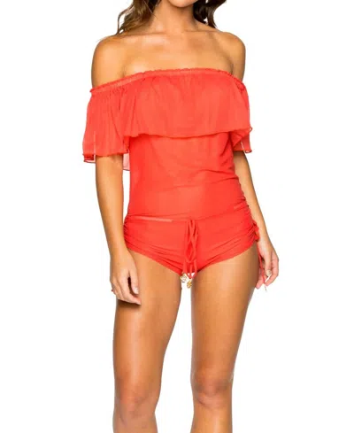 Luli Fama Drifter Romper In Girl On Fire In Multi