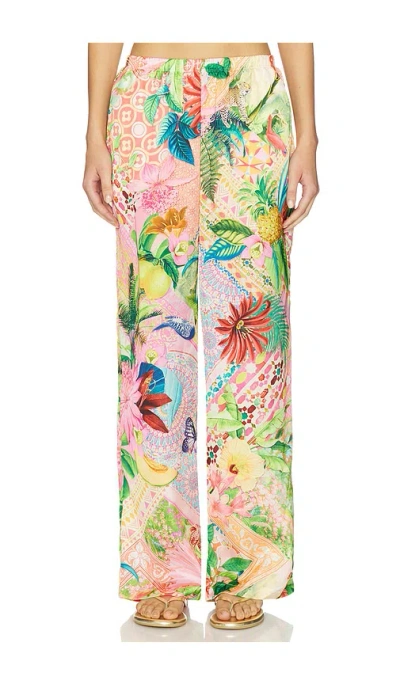 Luli Fama Elastic Waistband Pant In Multi