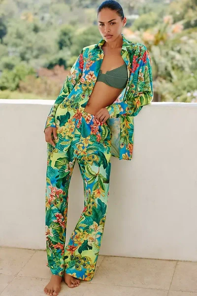 Luli Fama Elastic-waist Pants In Green