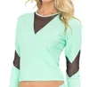 Luli Fama For Your Eyes Only Rashguard In Mint In Green
