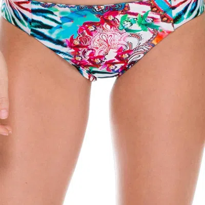 Luli Fama Full Coverage Bikini Bottom In Like A Flame In Multi