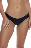Luli Fama Hot Tropics Seamless Wavy Ruched Back Bottom In Black In Animal Print