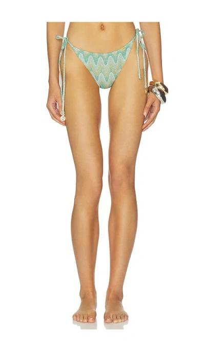 Luli Fama Lucid Waters Seamless Ruched Back Brazilian In Green
