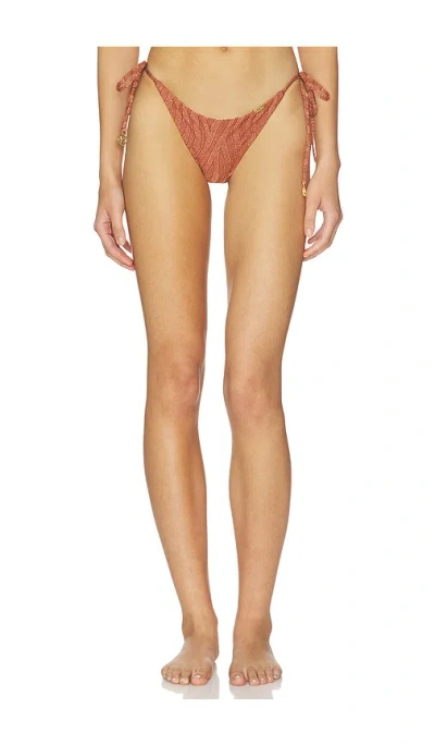 Luli Fama Muse Glow Seamless Ruched Back Brazilian In Brown