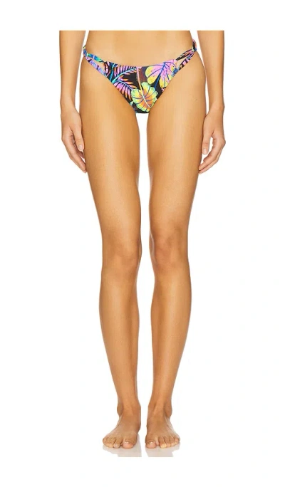 Luli Fama Neon Nights Cut Out Moderate Bikini Bottom