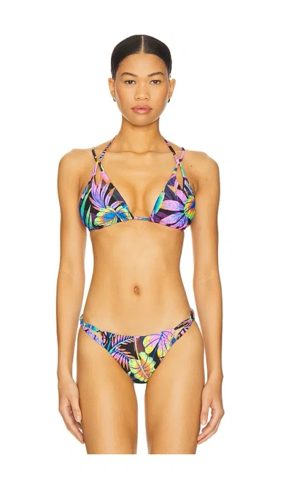 Luli Fama Neon Nights Triangle Bikini Top
