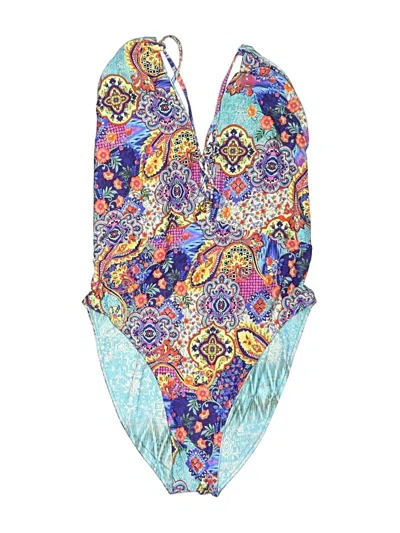 Pre-owned Luli Fama One Piece Swimsuit In Blue