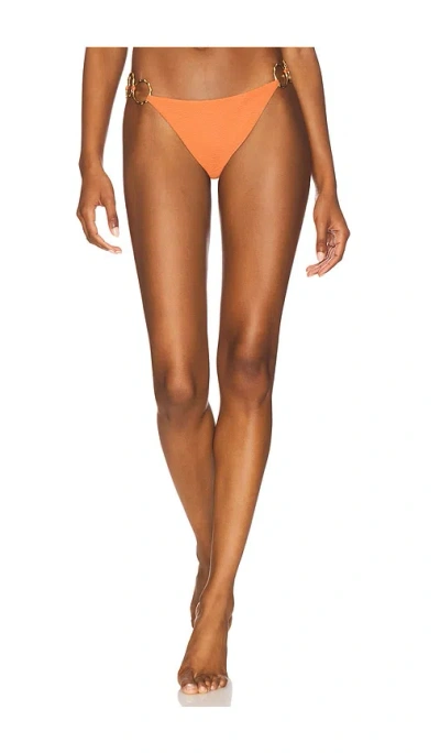 Luli Fama Ring Brazilian Bikini Bottom In Orange
