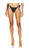 Luli Fama Ring Seamless Ruched Back Bottoms In Black