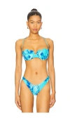 Luli Fama Scalloped Balconette Bikini Top