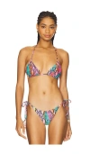 Luli Fama Seamless Triangle Top In Multicolor