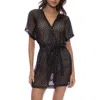 Luli Fama Short Caftan In Black