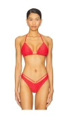 Luli Fama Sunset Glow Triangle Bikini Top