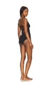 Luli Fama Underwire Plunge One Piece In Black