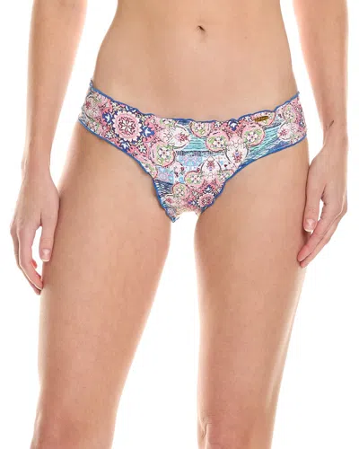 Luli Fama Wavely Ruched Brazilian Bottom In Pink