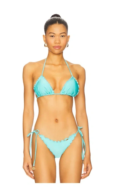 Luli Fama Wavey Triangle Bikini Top