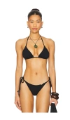 Luli Fama Wavy Seamless Triangle Bikini Top