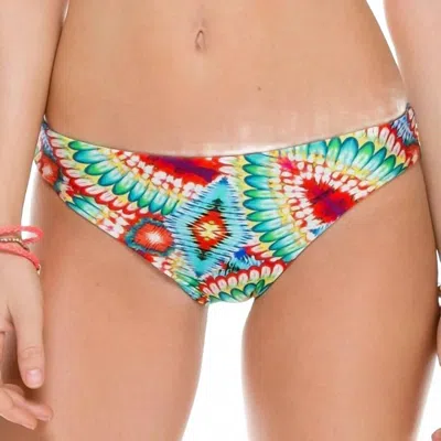Luli Fama Wild Heart Peek Hole Reversible Moderate Bikini Bottom In Multi