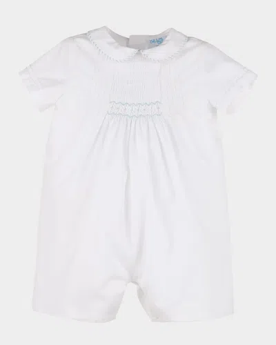 Luli & Me Kids' Boy's Smocked Jon Jon In Blue