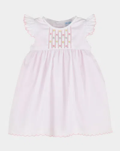 Luli & Me Kids' Girl's Randall Floral Embroidered Dress In Pink