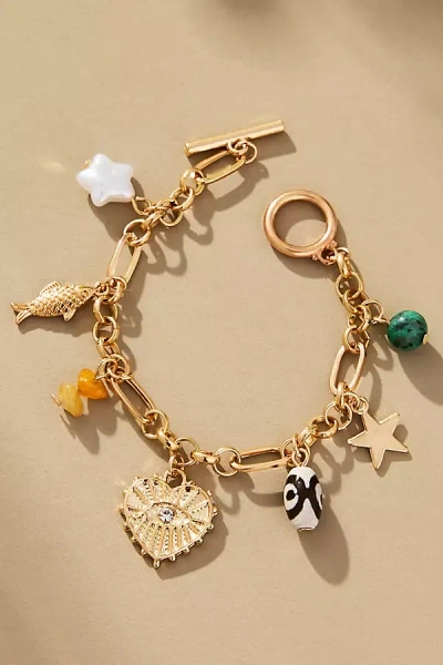 Lulla Collection Lulla Heart & Key Charm Bracelet