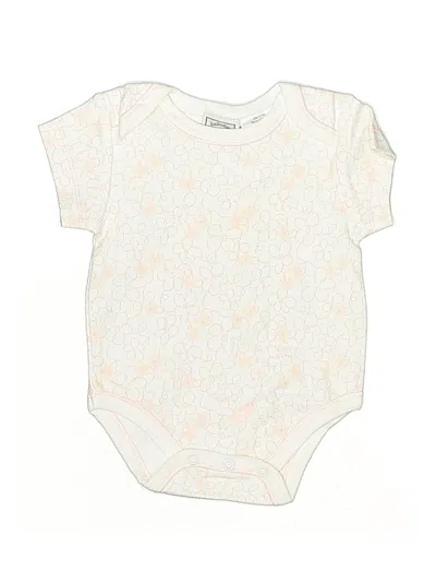 Pre-owned Lullaby Club Babies' Short Sleeve Onesie In White