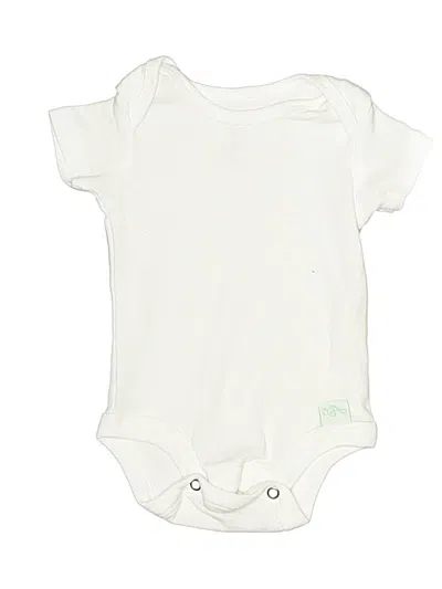 Pre-owned Lullaby Lane Babies' Short Sleeve Onesie In White