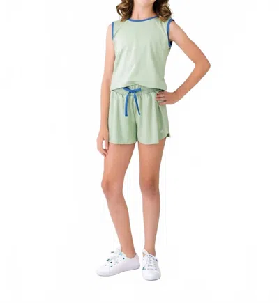 Lullaby Set Kids Maggie Mid-rise Tank In Pistachio Green In Multi