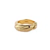 Lulu And Boo Jewellery Women's Chunky Molten Solid Nine Carat Gold Ring In Gold