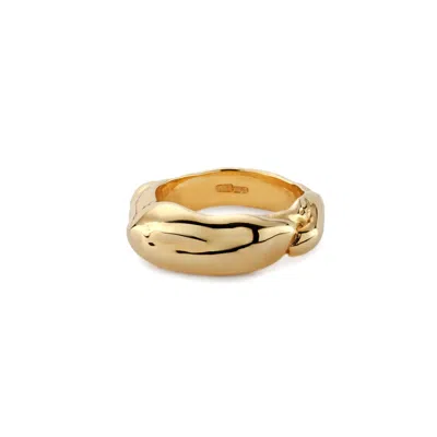 Lulu And Boo Jewellery Women's Chunky Molten Solid Nine Carat Gold Ring