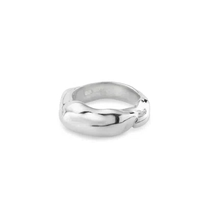 Lulu And Boo Jewellery Women's Chunky Molten Solid Sterling Silver Ring