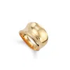 Lulu And Boo Jewellery Women's High Shine Solid Nine Carat Gold Saddle Ring In Gold