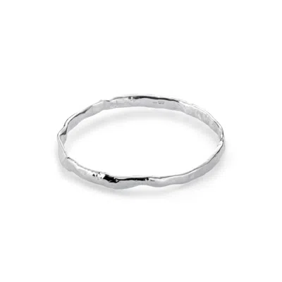 Lulu And Boo Jewellery Women's Luna Solid Sterling Silver Bangle