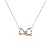 Lulu And Boo Jewellery Women's Silver / Gold Molten Heart Infinity Necklace - Silver And Nine Carat Gold In Multi