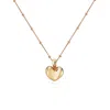 Lulu And Boo Jewellery Women's Silver / Gold Solid Nine Carat Gold Necklace With Puffy Heart Pendant In Multi