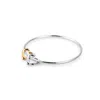 Lulu And Boo Jewellery Women's Silver / Gold Solid Sterling Silver Charm Bangle With Nine Carat Gold And Sterling Silver Mo In Multi