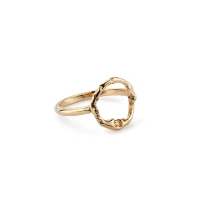 Lulu And Boo Jewellery Women's Solid Nine Carat Gold Halo Ring
